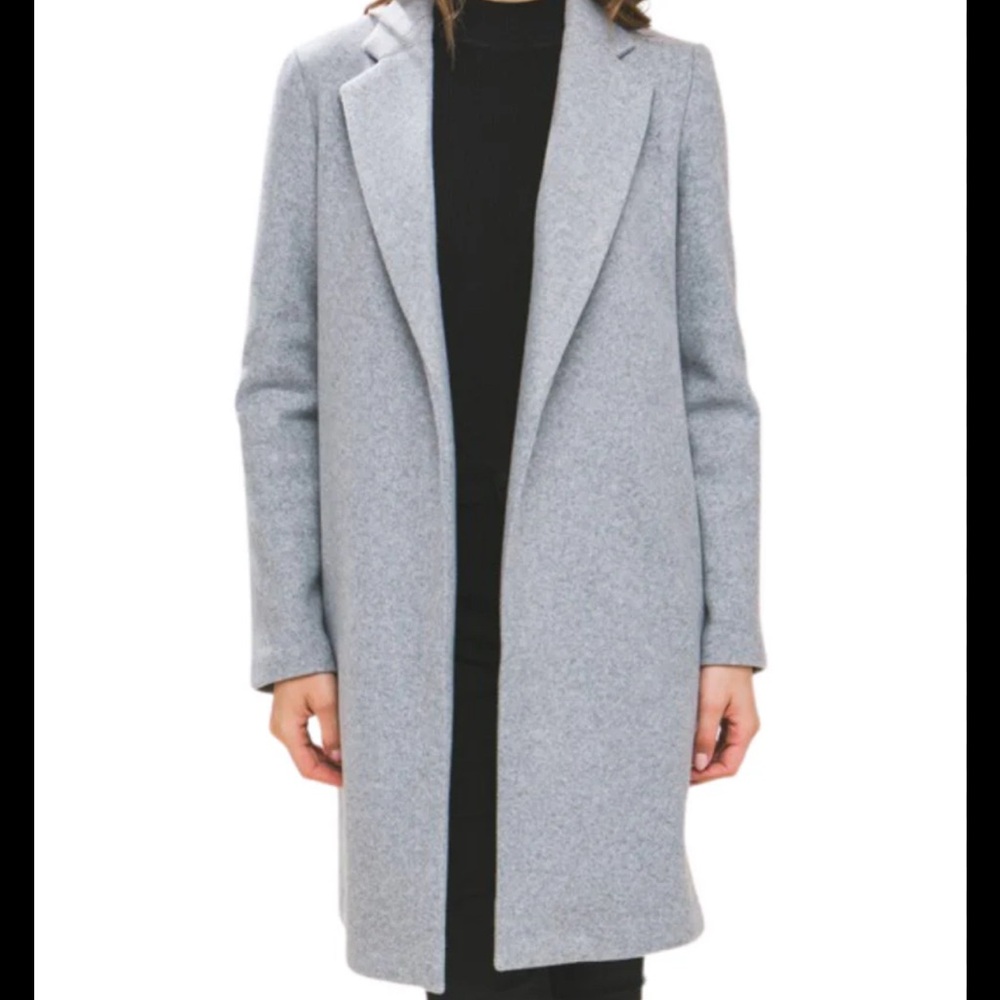 Zara Women's Light Gray Trench Coat Sz small